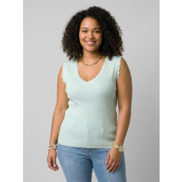 Top femme côtelé vert d'eau Lucilla