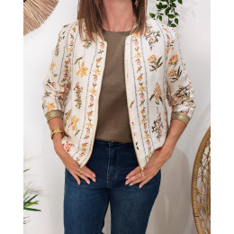 Bombers femme corail et bleu Gaudia