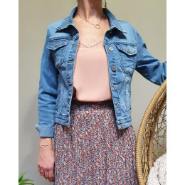 Veste femme en jeans bleu