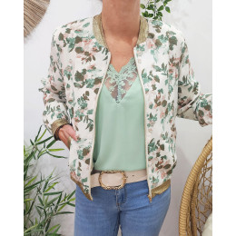 Bombers femme vert rose Maélie