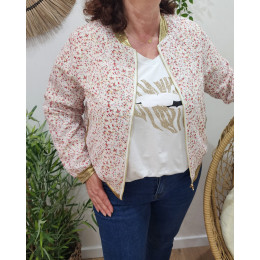 Bombers femme grande taille écru Kimy