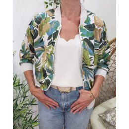 Bombers femme vert et bleu Lilya