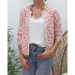 Bombers femme écru et rose Naelle