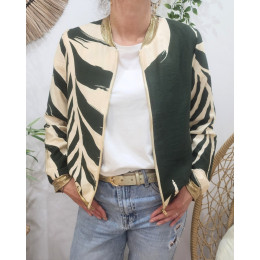 Bombers femme kaki et beige Zena
