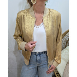 Bombers femme doré foncé irisé