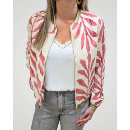 Bombers femme écru et rose Ismérie