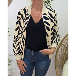 Bombers femme beige et marine Cyanna