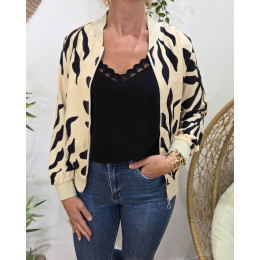 Bombers femme beige et noir Cyanna