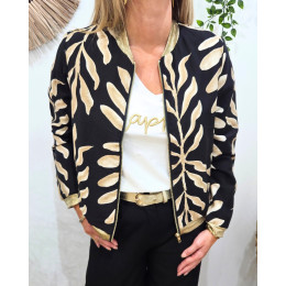 Bombers femme noir et beige Ismérie