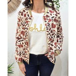 Bombers femme beige terracotta Aelyne