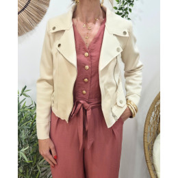 Perfecto femme beige Constance