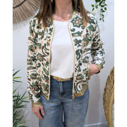Bombers femme beige et kaki Contessa