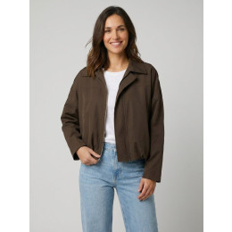 Veste femme bombers marron choco coupe vent