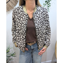 Bombers femme léopard marron et beige Fedora