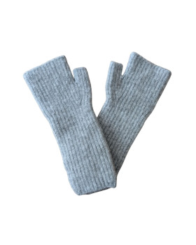 Mitaines femme maille pailletée-Gris