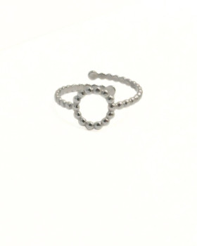 Bague femme acier argenté cercle Unn