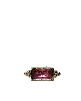 Boucle d'oreille femme rectangulaire rose