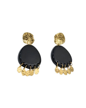 Boucles d'oreilles femme acier doré Alia