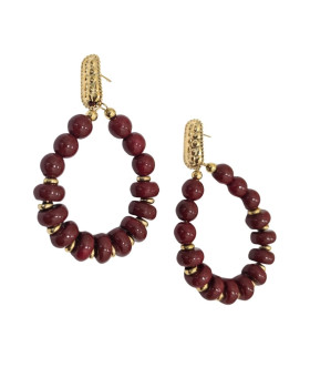 Boucles d'oreilles femme acier doré Junia