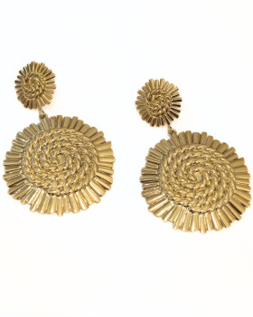 Boucles d'oreilles femme acier doré Mimi