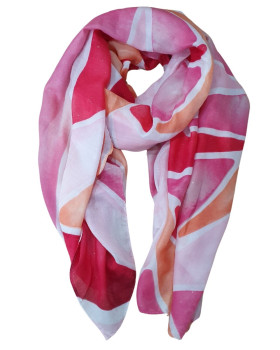 Foulard femme à motifs et paillettes Calypso-Rose