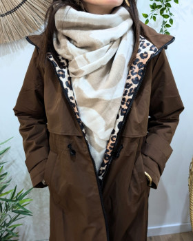 Echarpe coeurs pailletés Tuva-Beige