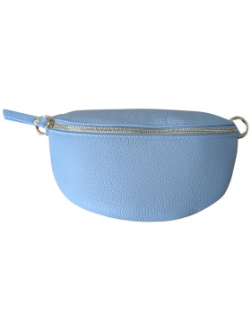 Sac banane femme effet craquelé-Bleu ciel