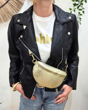 Sac banane cuir femme irisé Alisa-Or