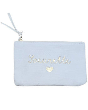 Petite pochette coton Soeurette-Beige
