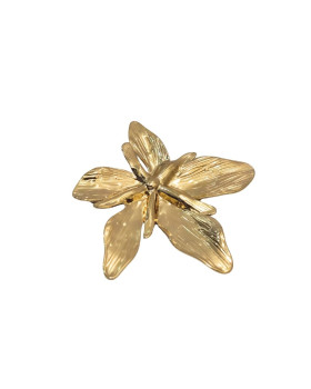 Broche acier doré fleur de lys
