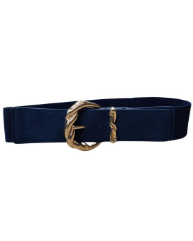 Ceinture élastique boucle dorée Lizabelle-Bleu marine