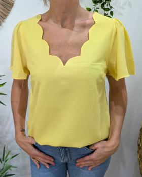 Blouse femme Emmanuelle jaune