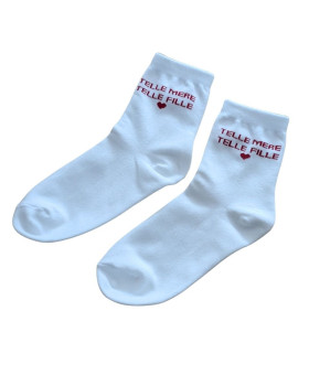Chaussettes femme Telle mère telle fille rouge