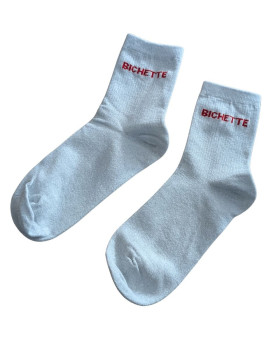 Chaussettes à paillettes femme Bichette-Gris
