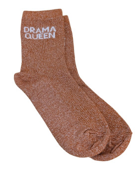 Chaussettes à paillettes Drama queen-Terracotta