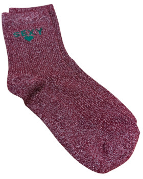 Chaussettes à paillettes Sexy-Rouge bordeaux