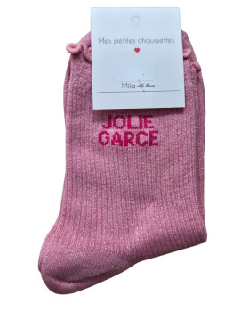 Chaussettes à paillettes JOLIE GARCE-Rose