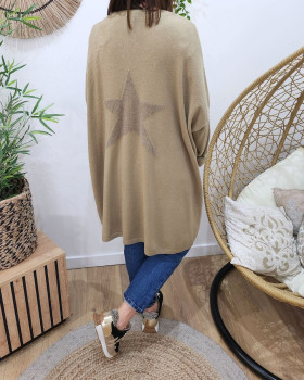 Gilet femme oversize long court