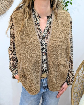 Gilet femme sans manche Nérée-Camel