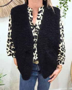 Gilet femme sans manche Nérée-Noir