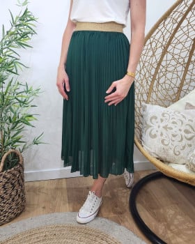 Jupe femme longue et courte evasee plissee droite fluide