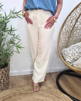 Pantalon femme fluide lin Eneko
