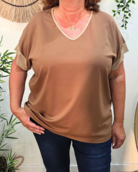 T-Shirt femme oversize Isolde-Camel