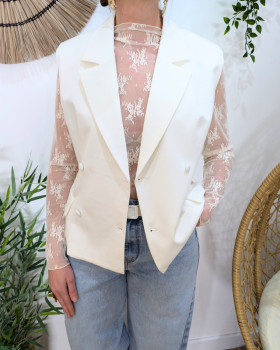 Top manches longues Azel beige