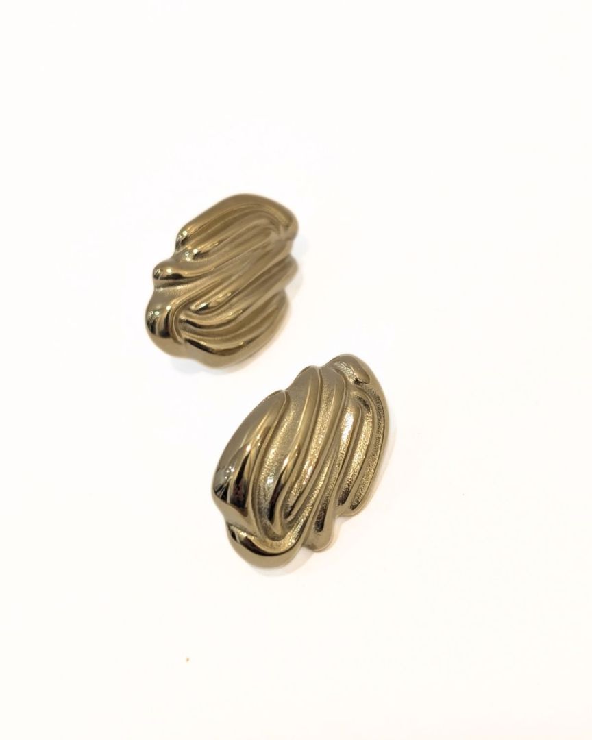 Boucles d'oreilles femme acier doré Odette