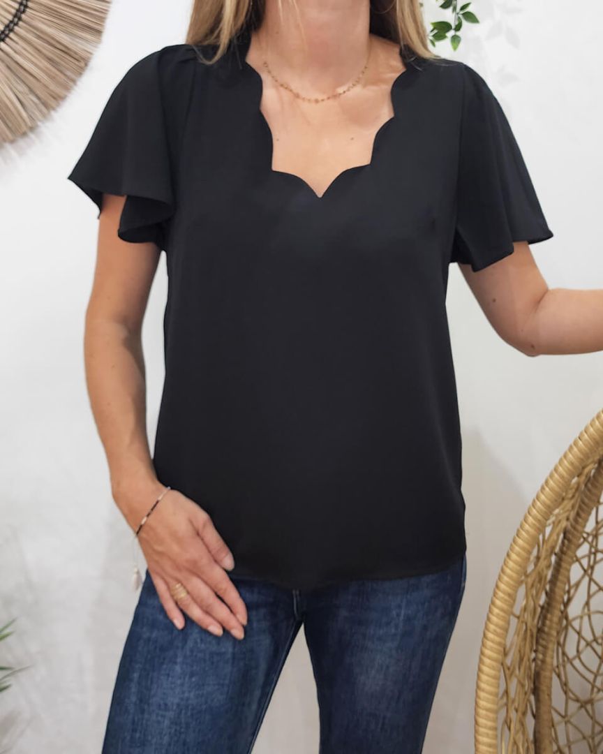 Blouse Emmanuelle noire