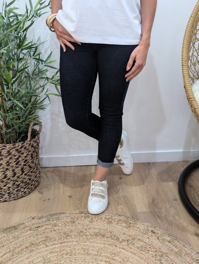 Jean femme slim bleu brut