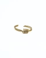 Bague femme acier doré Liv