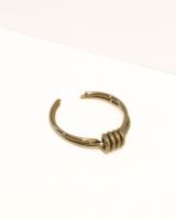 Bague femme acier doré Liv