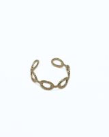Bague femme acier doré petits maillons Svea